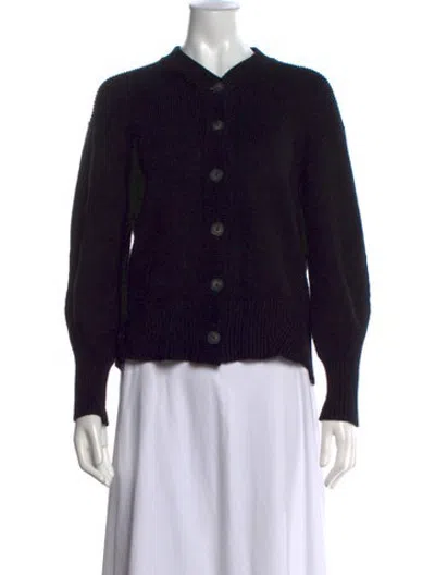 Pre-owned Apparis Wool Open Front Sweater In Black