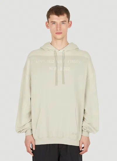 Applied Art Forms Spray Stencil Hooded Sweatshirt In Beige