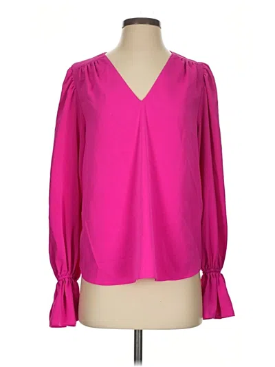 Pre-owned Aqua Long Sleeve Blouse In Pink