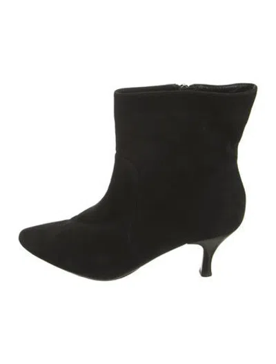 Pre-owned Aquatalia Suede Boots In Black