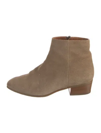 Pre-owned Aquatalia Suede Boots In Neutrals