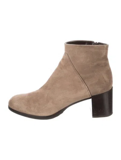 Pre-owned Aquatalia Suede Boots In Neutrals