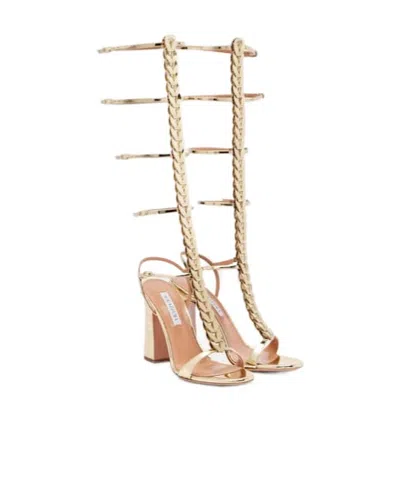 Aquazzura Destiny Gladiator 105 Sandals In Brown