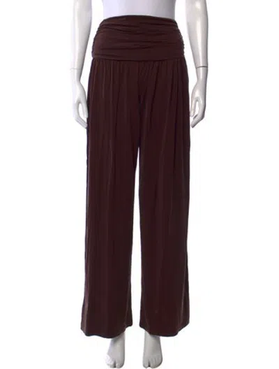 Pre-owned Arakii Wide Leg Pants W/ Tags In Brown/burgundy