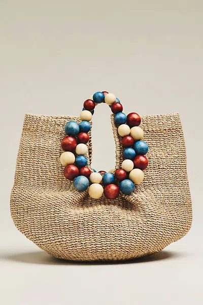 Aranaz Women's Luxury Cueba Beaded Handbag In Natural Multi Colored Beads