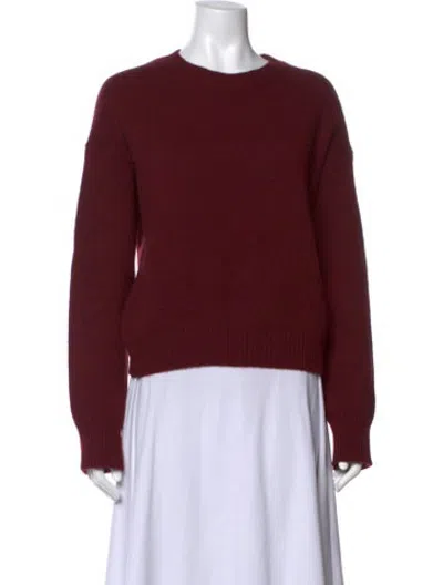 Pre-owned Arch4 Cashmere Crew Neck Sweater In Burgundy