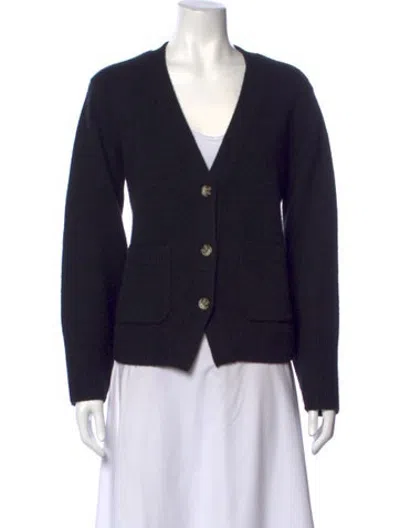 Pre-owned Arch4 Cashmere V-neck Sweater In Black