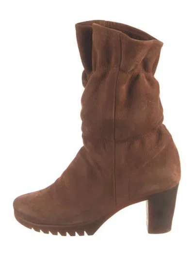 Pre-owned Arche Suede Boots In Brown