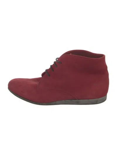 Pre-owned Arche Suede Sneakers In Red