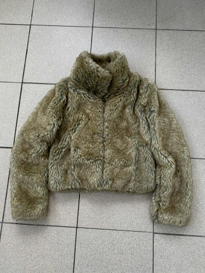 Pre-owned Archival Clothing X Beauty Beast Vintage Yohji Style Faux Fur Cropped Jacket (size Small) In Multicolor