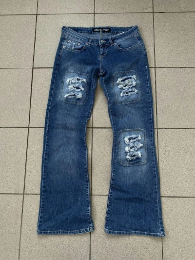 Pre-owned Archival Clothing X Diesel Vintage Japanese Distressed Diesel Style Flare Denim Jeans In Blue