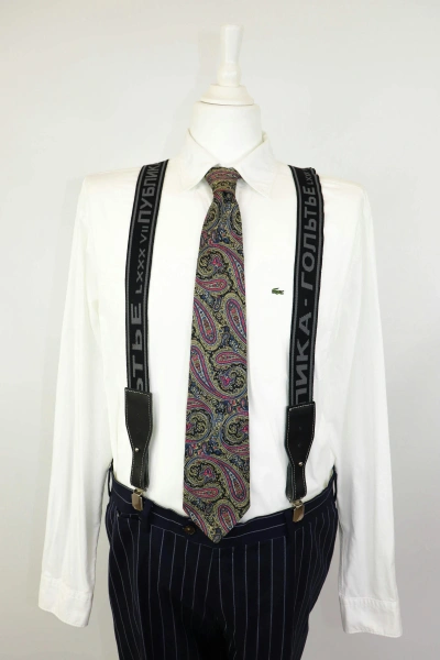 Pre-owned Archival Clothing X Jean Paul Gaultier Vintage 80's 90's Suspenders In Black