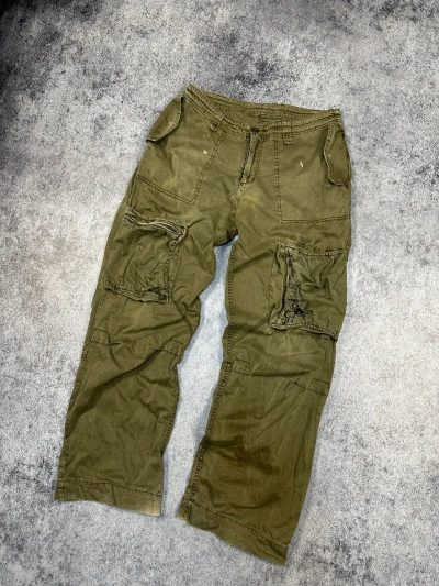 Pre-owned Archival Clothing Y2k Vintage Military Casual Cargo Pants Streetwear Baggy Vtg In Khaki