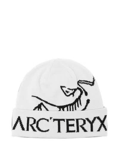 Arc'teryx Logo-intarsia Knitted Beanie Hat In White
