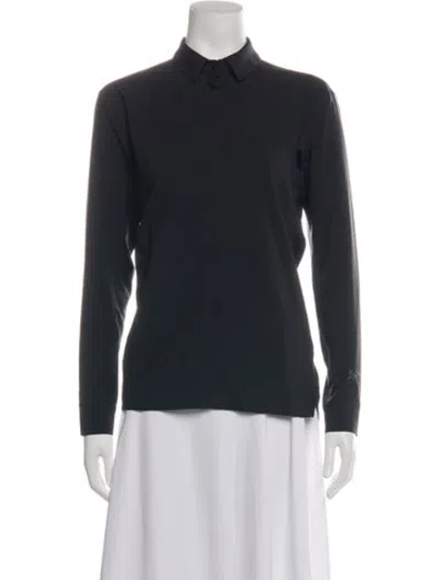 Pre-owned Arc'teryx Long Sleeve Button-up Top In Black