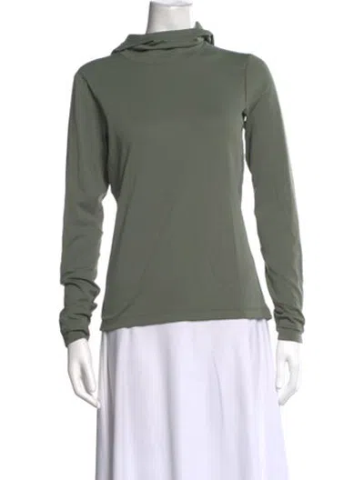Pre-owned Arc'teryx Mock Neck Long Sleeve Top In Green