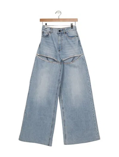 Pre-owned Area High-rise Wide Leg Jeans W/ Tags In Blue