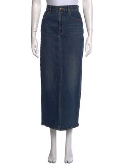 Pre-owned Area Long Skirt In Blue