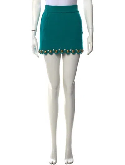 Pre-owned Area Mini Skirt In Blue