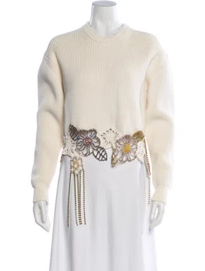 Pre-owned Area Patterned Crew Neck Sweater W/ Tags In Neutral