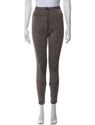 Pre-owned Area Patterned Skinny Leg Pants In White