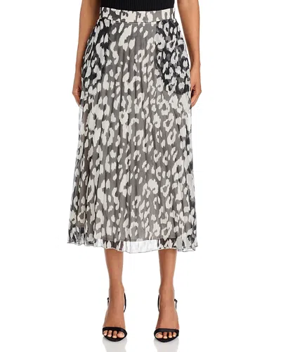 Area Stars Pleated Satin Skirt In Black