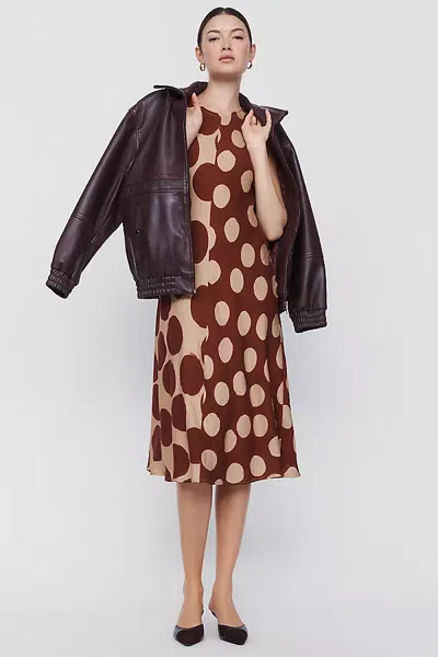 A.ren Merlot Sleeveless Midi Dress In Purple