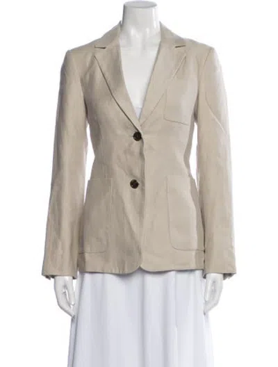 Pre-owned Argent Linen Blazer W/ Tags In Neutrals