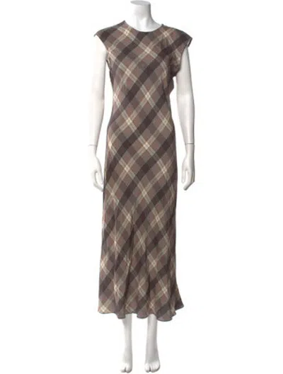 Pre-owned Argent Silk Long Dress In Multicolor