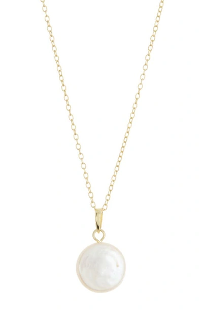 Argento Vivo 14k Gold Freshwater Pearl Pendant Necklace