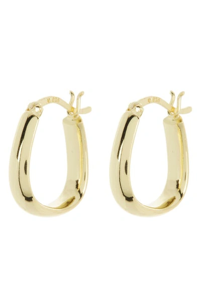 Argento Vivo Sterling Silver Bold Triangle Hoop Earrings In Gold