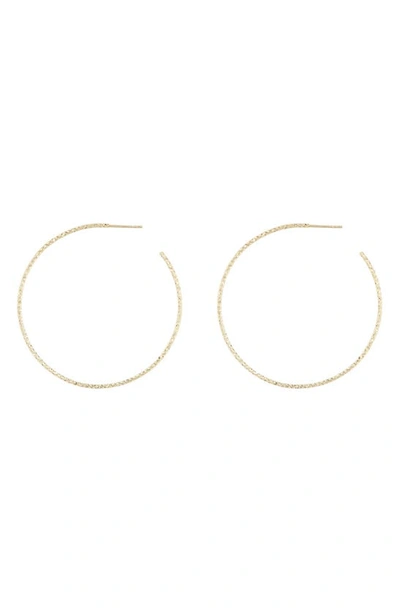 Argento Vivo Sterling Silver Diamond Cut Wire Hoop Earrings In Metallic