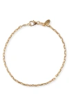 Argento Vivo Sterling Silver Paper Clip Chain Bracelet In Gold