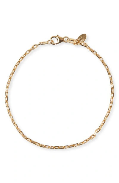 Argento Vivo Sterling Silver Paper Clip Chain Bracelet In Gold