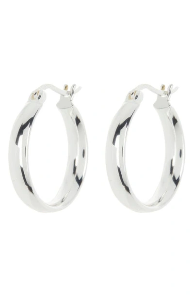 Argento Vivo Sterling Silver Small Hoop Earrings In Metallic