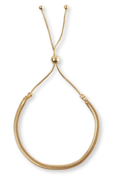 Argento Vivo Snake Chain Slider Bracelet In Gold