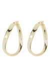Argento Vivo Sterling Silver Twist Hoop Earrings In Gold