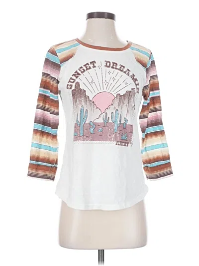 Pre-owned Ariat 3/4 Sleeve T-shirt In White