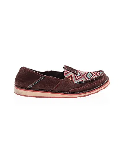 Pre-owned Ariat Flats In Burgundy