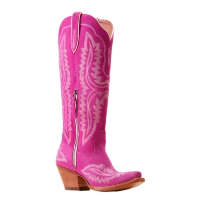 Pre-owned Ariat Ladies Casanova Haute Pink Suede Western Boots 10046859