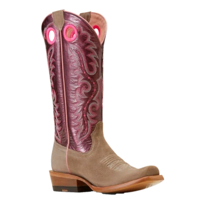 Pre-owned Ariat Ladies Futurity Boon Smokey Roughout Western Boot 10047069 In Brown