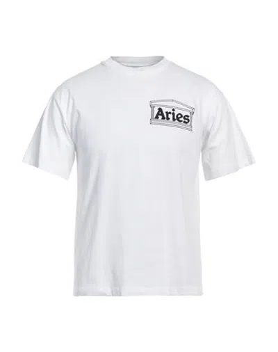 Aries Woman T-shirt White Size L Cotton