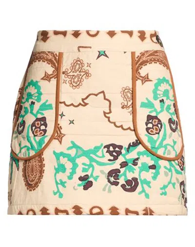 Arizona Love Woman Mini Skirt Sand Size 1 Cotton In Neutral