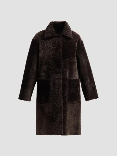 Arma Women's Zoey Leather & Shearling Reversible Coat In Brown