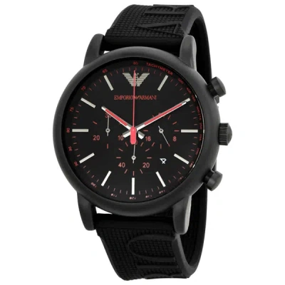 Armani Collezioni Luigi Chronograph Black Dial Mens Watch Ar11024