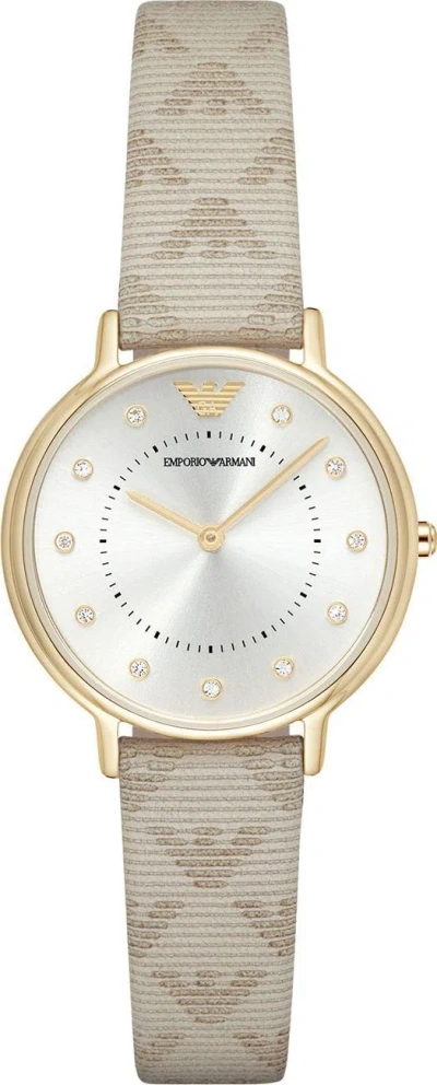 Armani Collezioni Quartz Crystal Silver Dial Ladies Watch Ar11042