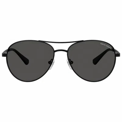 Armani Exchange Ax 2061s 600087 59mm Unisex Pilot Sunglasses In Black