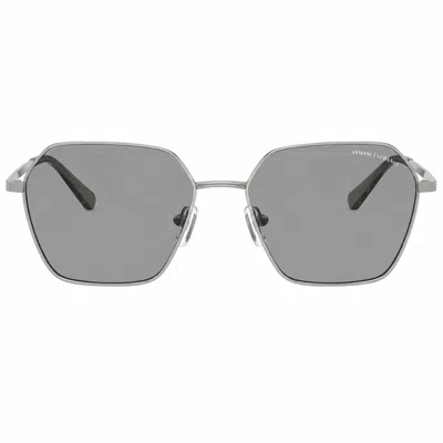 Armani Exchange Ax 2062s 604587 54mm Womens Irregular Sunglasses In Silver