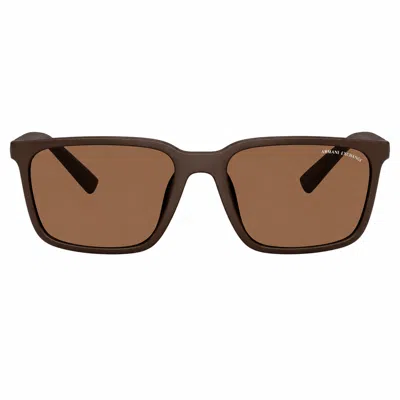 Armani Exchange Ax 4172su 841273 57mm Unisex Rectangle Sunglasses In Brown
