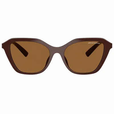 Armani Exchange Ax 4173su 841473 56mm Womens Butterfly Sunglasses In Brown